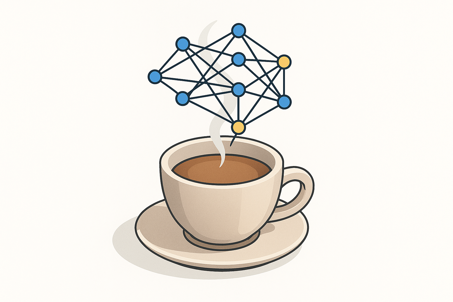 A cup of chai next to a laptop displaying data graphs